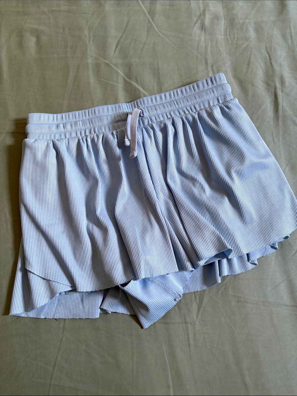 Yogalicious Light Blue Layered Ruffle Skort